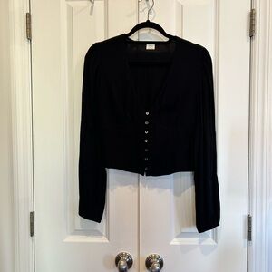 Aritzia deep v blouse